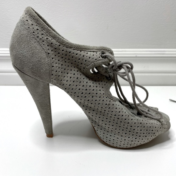 Office London Peep Toe gray Pumps booties - Picture 4 of 5